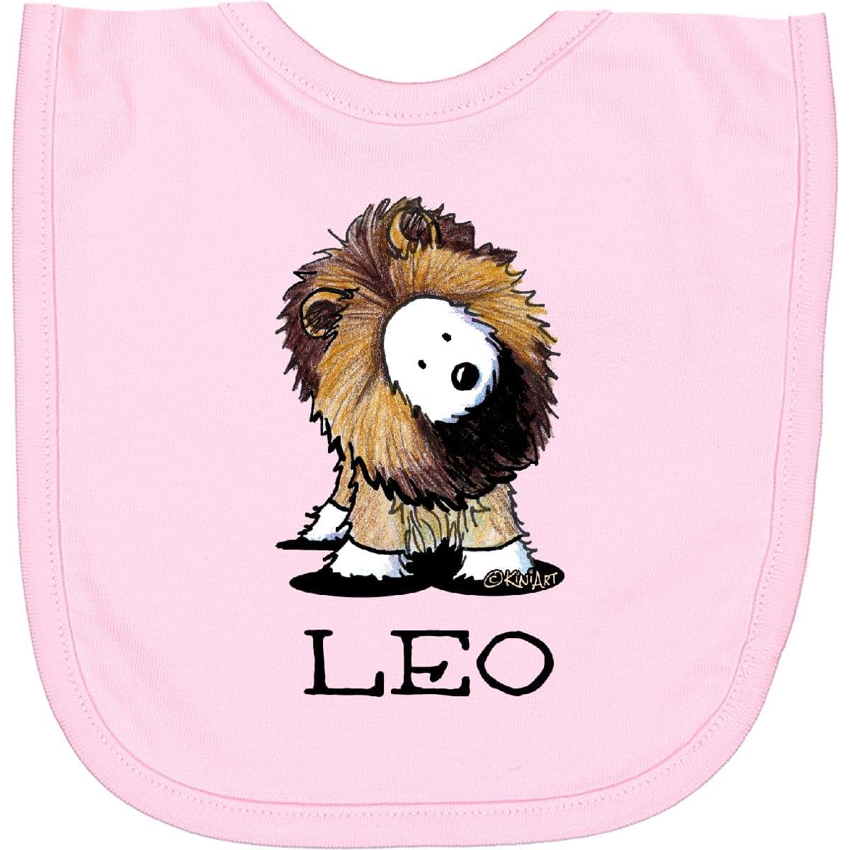 Inktastic LEO Lion Westie Newborn Bib by KiniArt - Soft Cotton