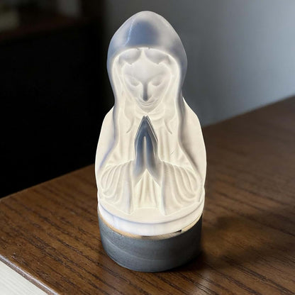 Virgin Mary Prayer Night Light Statue for Home Decor