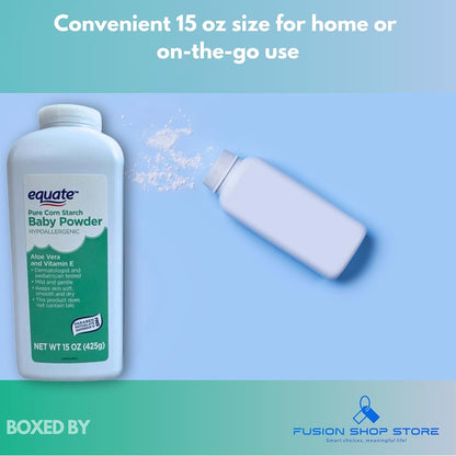 Fusion Shop Store Baby Powder Pure Cornstarch, 15 oz Pack (photo 2)