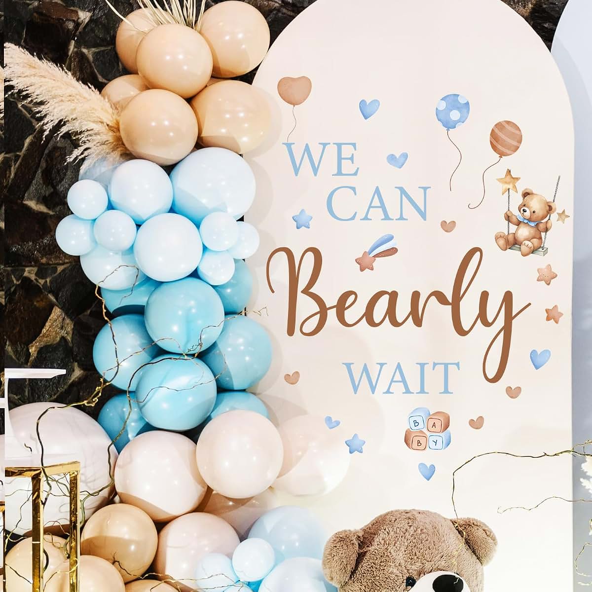 Wxiben Bearly Wait Wall Decal Bear Sign Decor