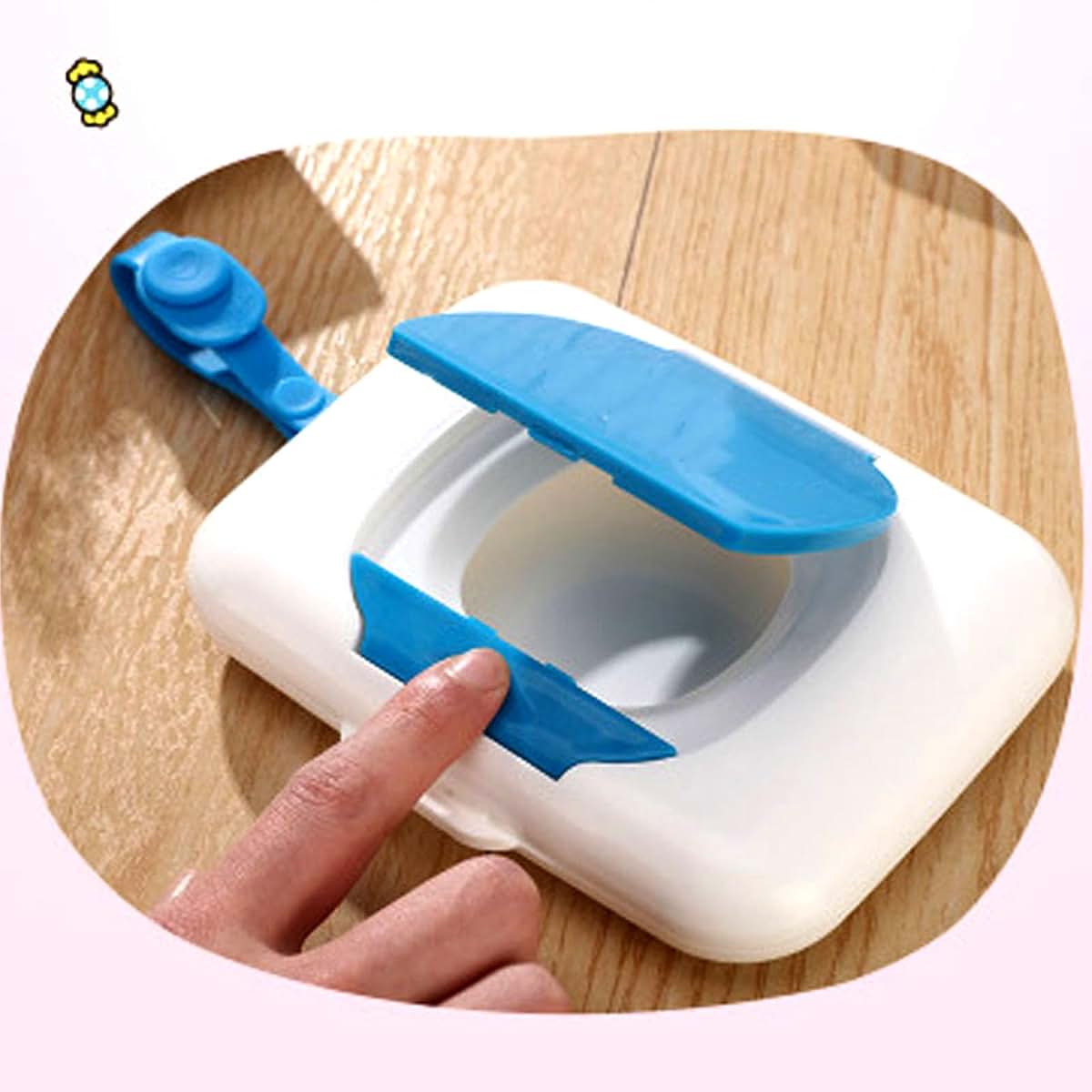 スイムリー Compact Baby Holder With Handle Refillable Diaper Wet Wipe Container Case (photo 3)