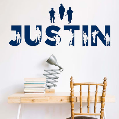 Megapolis Custom Boys Wall Name Vinyl Decal In Game And Soldier Style