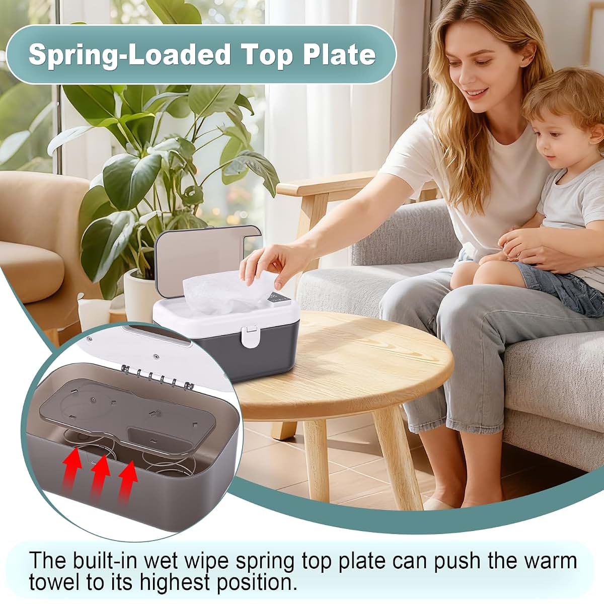 Baby Wipe Warmer, Large Capacity with Night Light