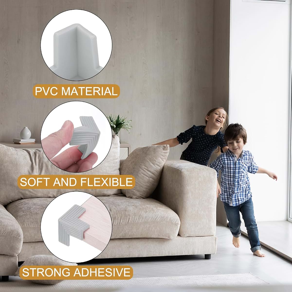 Corner Protectors for Furniture Edges and Sharp Corners (Grey)