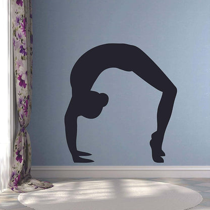 All Things Valuable Gymnastics Silhouette Wall Decal, 10x8 Inch