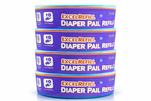 ExcelRefill Diaper Pail Refills Compatible With Diaper Genie And Munchkin Pails, 1280 Count