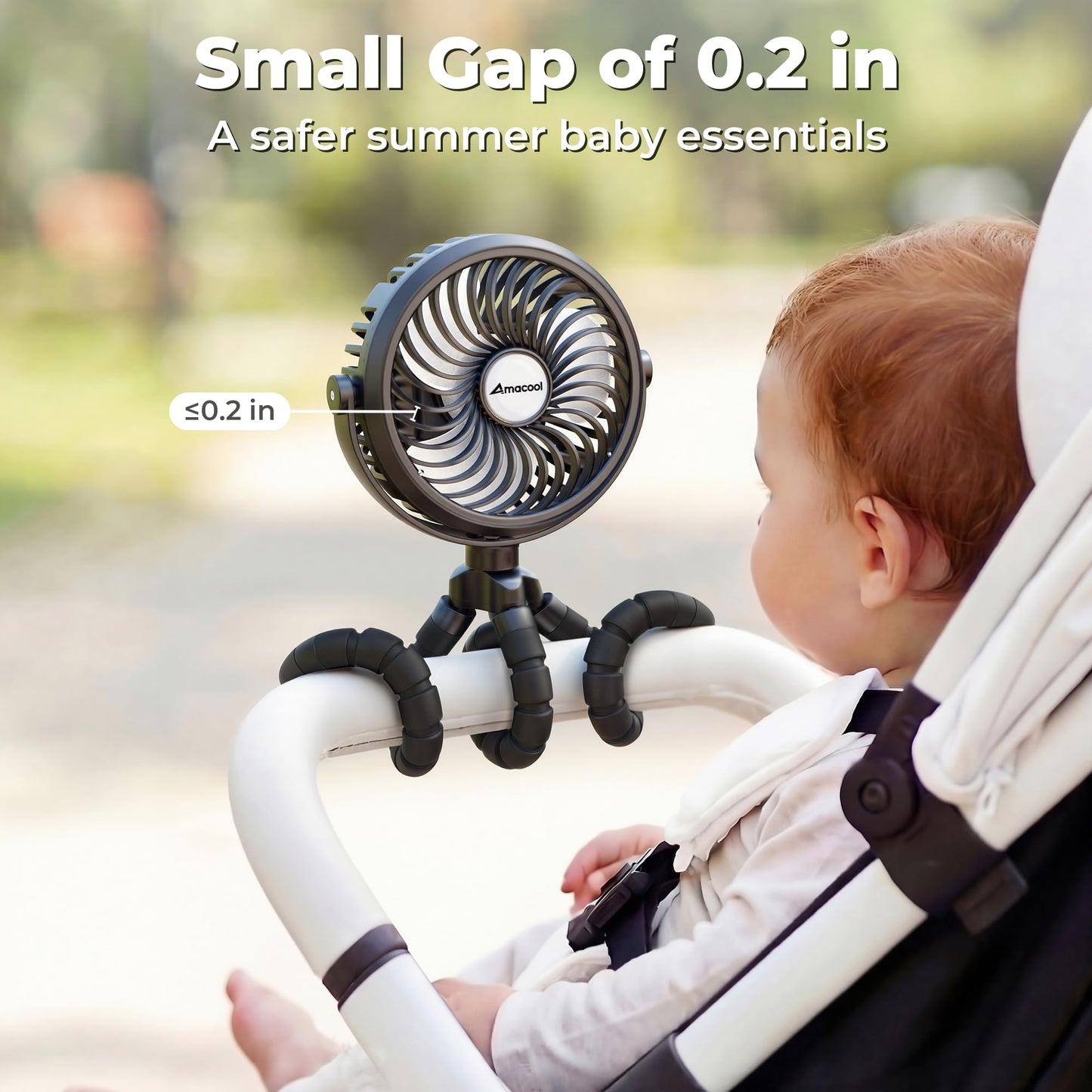 AMACOOL Rechargeable Stroller Fan