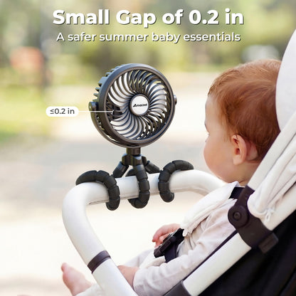 AMACOOL Rechargeable Stroller Fan