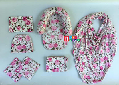 Rosy Kids 9-Piece Infant Car Seat Cover Set With Canopy and Nursing Scarf (photo 3)