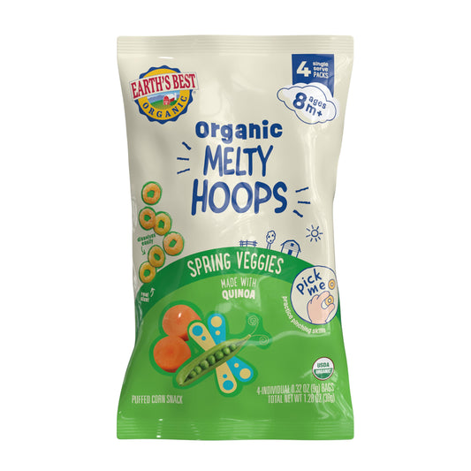 Earth's Best Organic Melty Hoops Spring Veggie Snacks