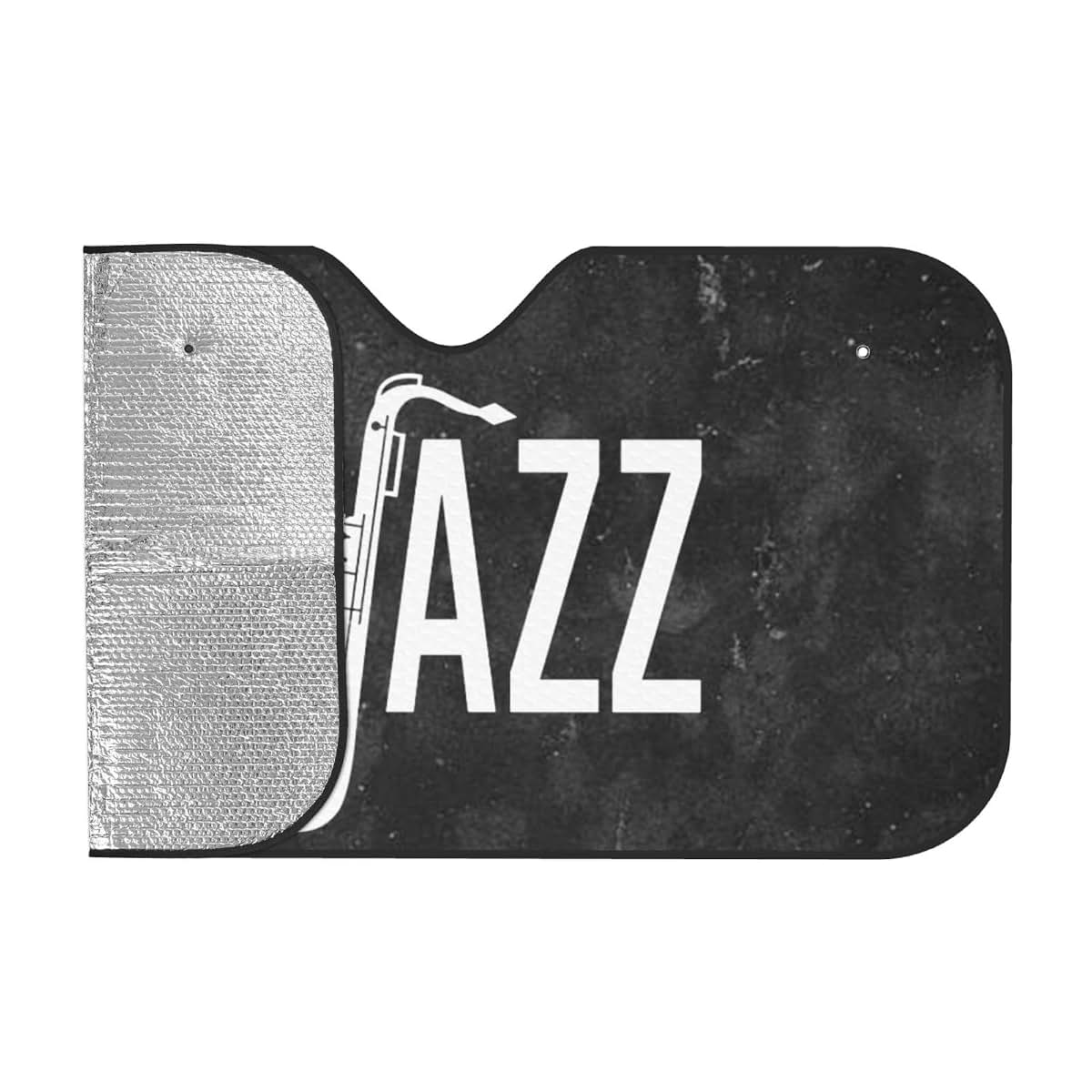 vroos Jazz Saxophone Music Front Windshield Shade Foldable Car Windshield Sunshade Blocks Uv Rays Keep Vehicle Cool