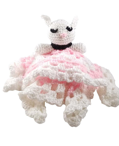Bunny Lovey Crochet Blanket for Babies | Handmade Security Companion