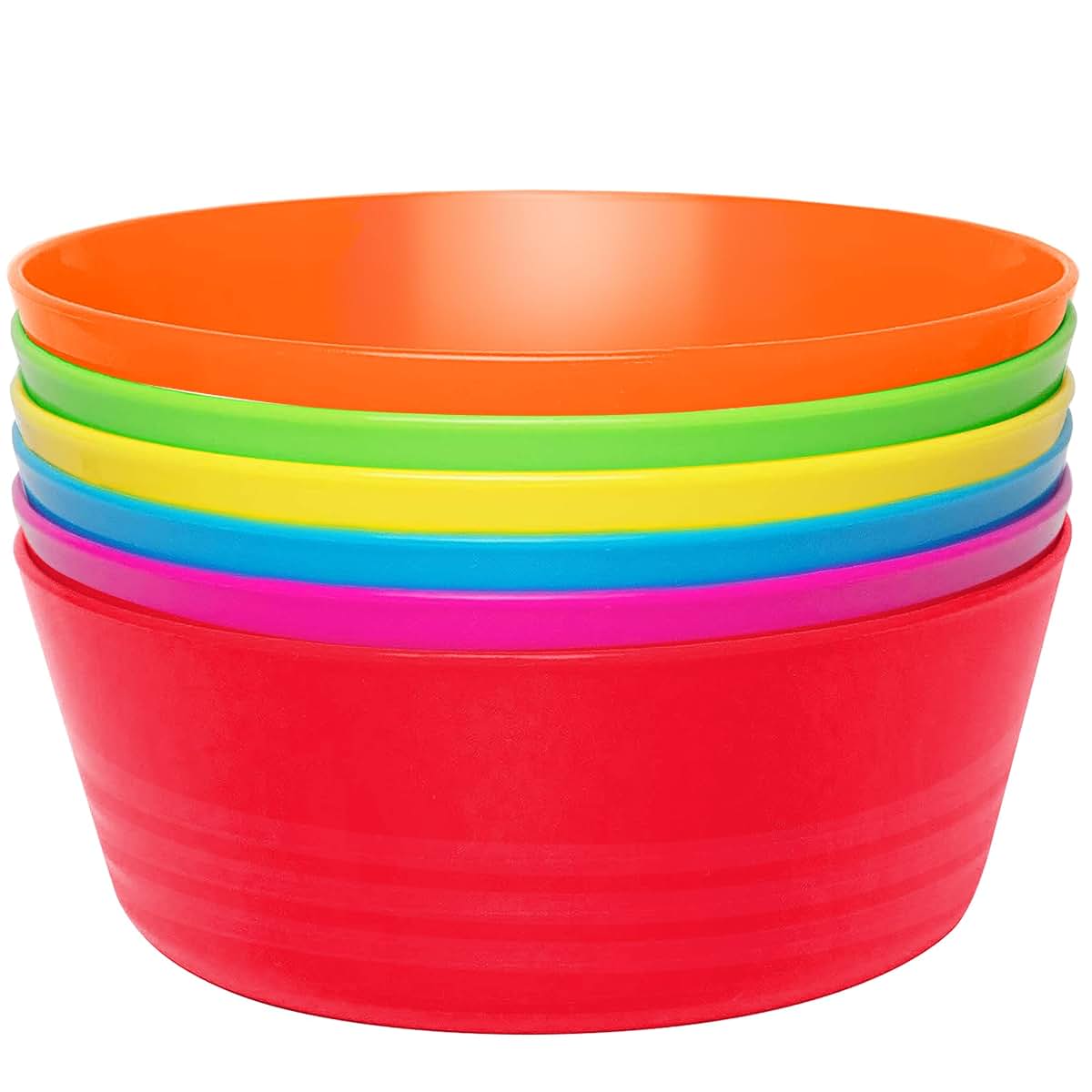 PLASKIDY Plastic Toddler Bowls Set Of 6