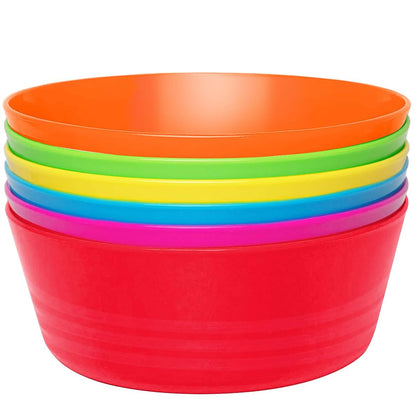 PLASKIDY Plastic Toddler Bowls Set Of 6