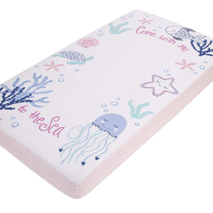NoJo Mermaid Lagoon Fitted Crib Sheet