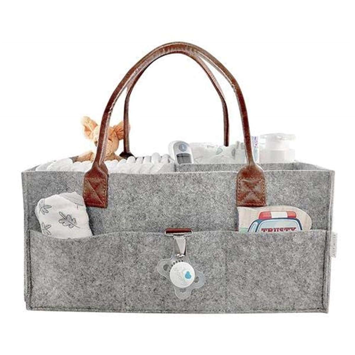 Loneflash Foldable Felt Nursery Storage Bag With Removable Inserts (photo 4)
