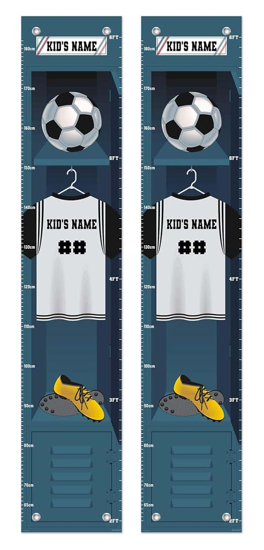 Personalization Mall Soccer Locker Themed Growth Chart 2-Pack