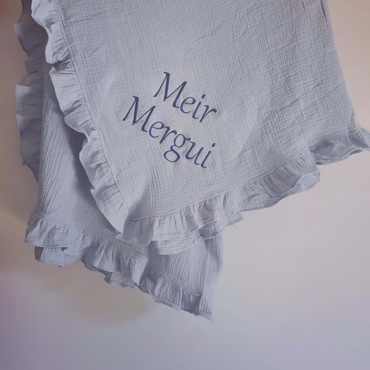 ZoikoM Personalized Baby Blanket Organic Muslin Cotton Blanket (photo 3)