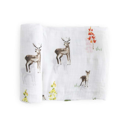 Little Unicorn Cotton Muslin Swaddle Baby Blanket, Oh Deer
