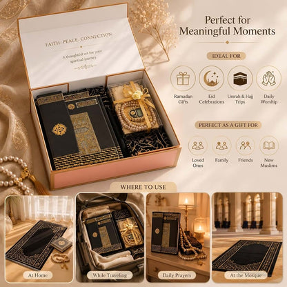 Baby Shower Chocolate Luxury Islamic Gift Set With Prayer Mat (photo 3)