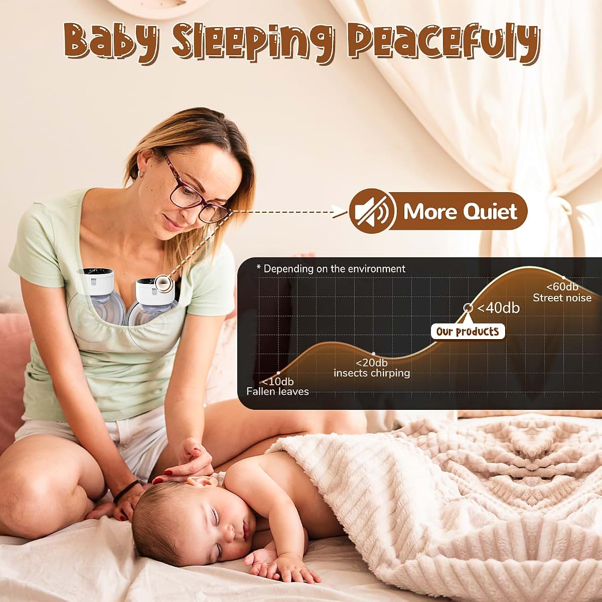 Hands Free Electric Breast Pump | Low Noise & Portable Design