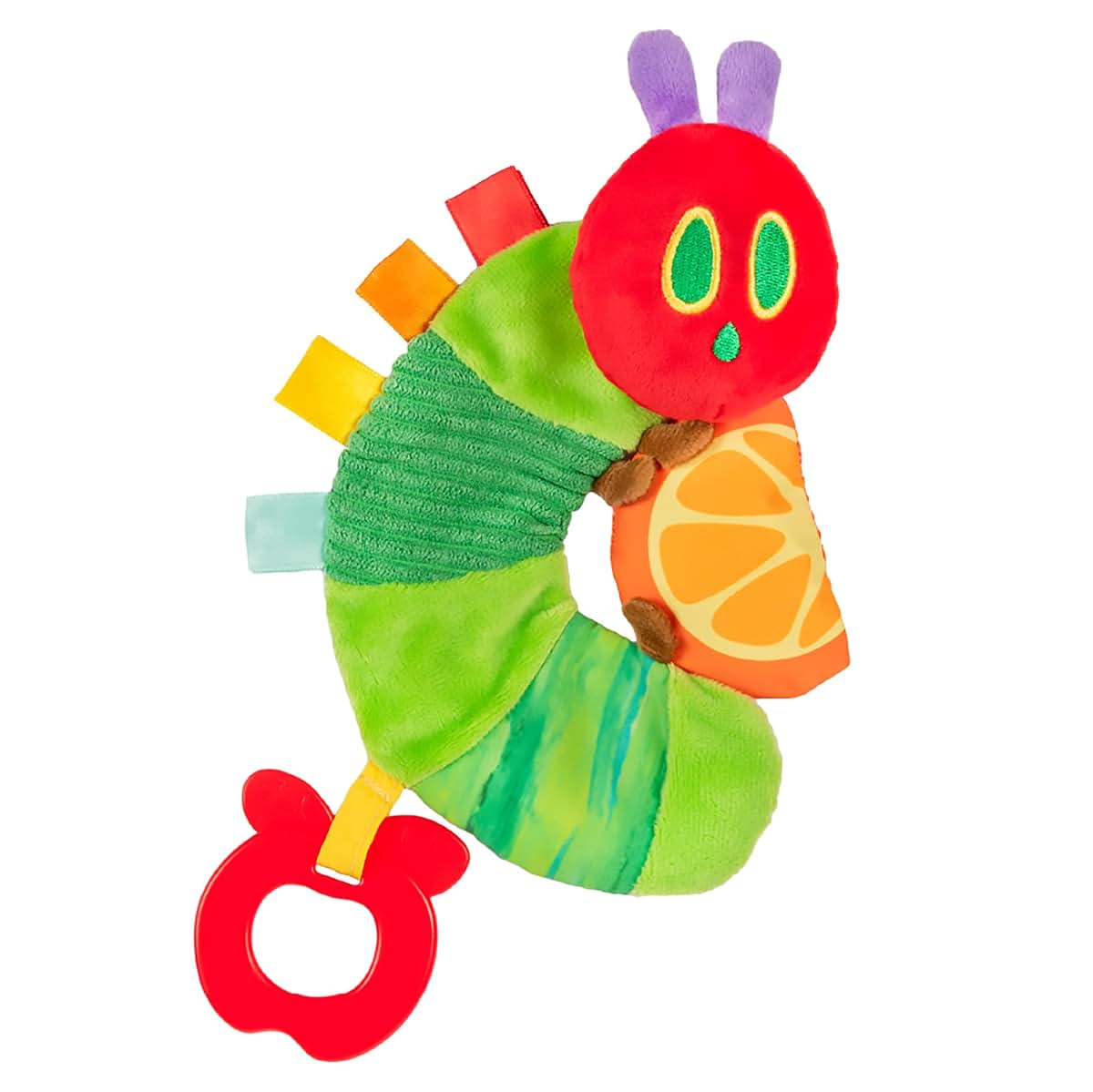 Kids Preferred The Very Hungry Caterpillar Sensory Toy With Crinkle Orange Slice And Teether Ring