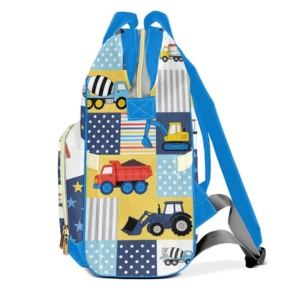 Joyestore Personalized Cute Excavator Cars Truck Custom Mom Diaper Backpack