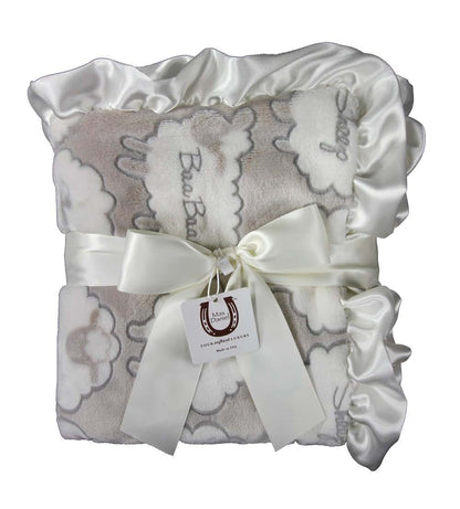 Max Daniel Designs Baa Baa Sheep - Double Sided - Ruffle Edge Baby Blanket
