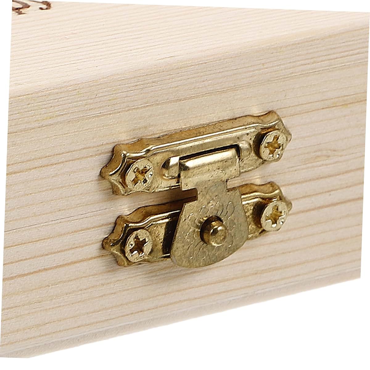 Baby Keepsake Box for First Haircut and Umbilical Cord Storage, Wood and Glass, Beige