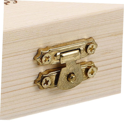 Baby Keepsake Box for First Haircut and Umbilical Cord Storage, Wood and Glass, Beige