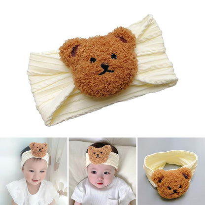 BabyOneStop Cartoon Bear Nylon Headband for Ages 0-6 Years