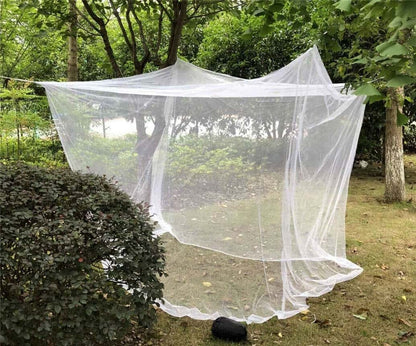 Xierdio Jumbo Mosquito Net Canopy for King Size Bed, White Polyester Mesh