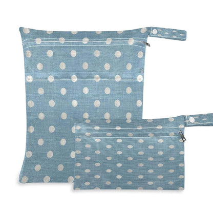 Kigai Polka Dot Wet Bag with Zipper Pockets, 2 PCS Waterproof