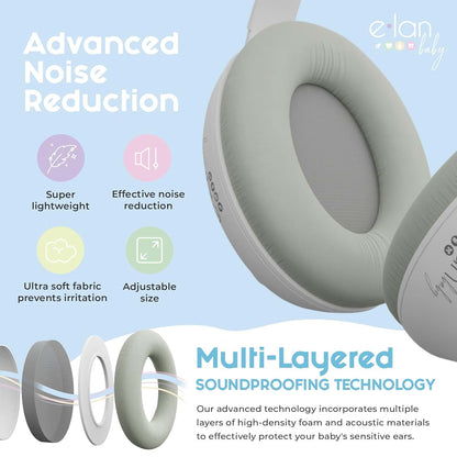 BabyOneStop 2-In-1 Baby Ear Muffs Noise Protection With 2 Headbands
