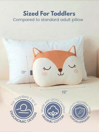 Nurfant Toddler Pillow - Organic Cotton Ergonomic Pillow for Ages 2 to 6 (photo 4)