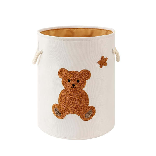 INough Kids Laundry Basket Nursery Hamper Baby Laundry Basket Stuffed Animal Toys Storage Baskets for Toddler Room
