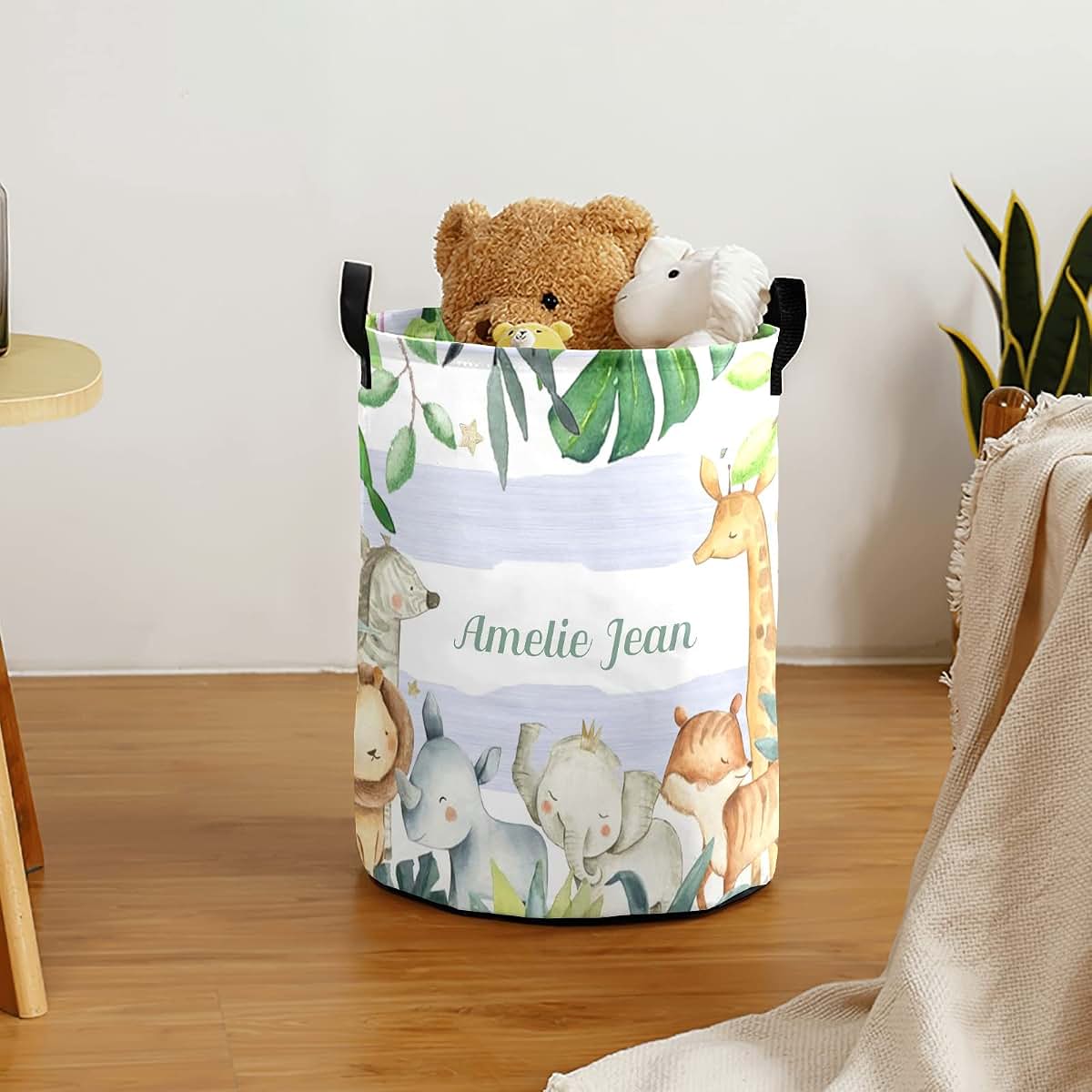 Joyestore Safari Animals Storage Bin Oxford Fabric Laundry Hamper (photo 3)