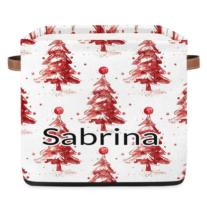 Voloreju Custom Storage Bin Baskets Personalized Cute Pattern Christmas Gifts Basket Nursery Laundry Bin for Organizing