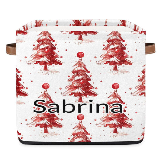 Voloreju Custom Storage Bin Baskets Personalized Cute Pattern Christmas Gifts Basket Nursery Laundry Bin for Organizing