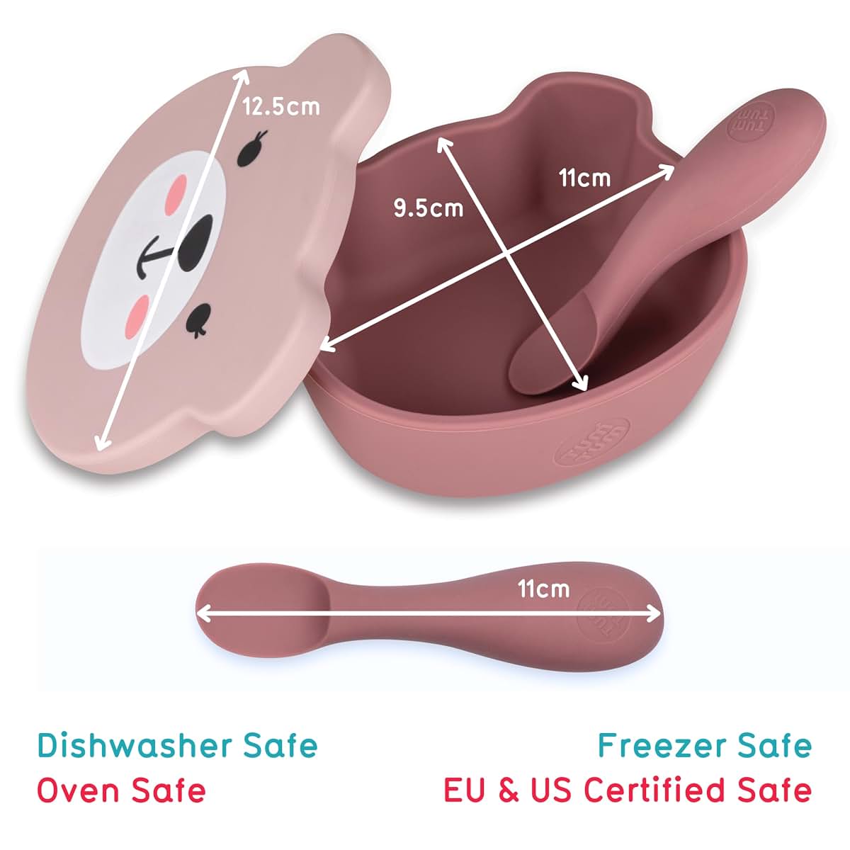 Tum Tum Suction Bowl With Lid And Spoon