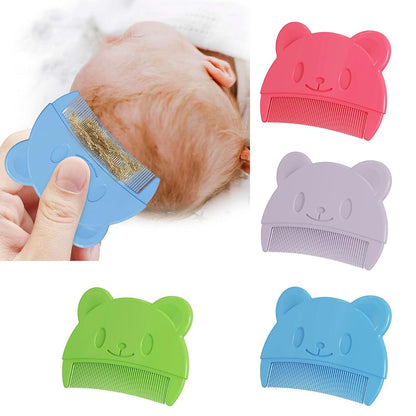 BabyOneStop Baby Hair Comb With Cartoon Bear Handle, Soft PP Teeth For Infant Bathing And Head Massage, Green
