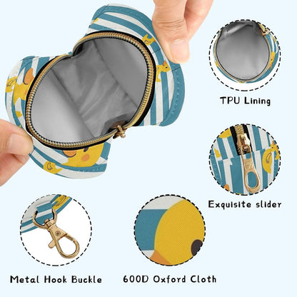 BabyOneStop Yellow Ducks Pacifier Case with Zipper and Clip Wristlet