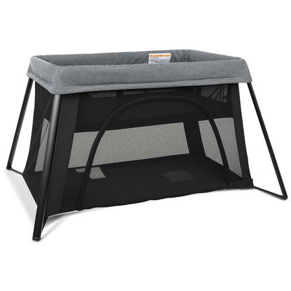 FENGZIZH Travel Compact Bassinet, Lightweight Foldable Playpen, Grey