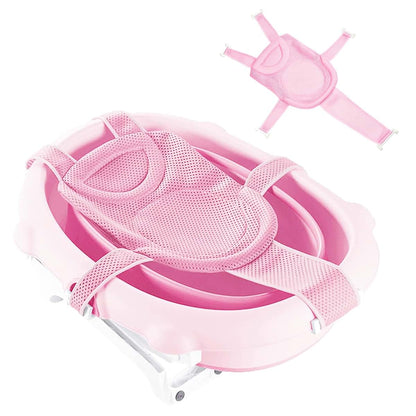 WFIST Pink Baby Bath Seat Support Net with Soft Headrest