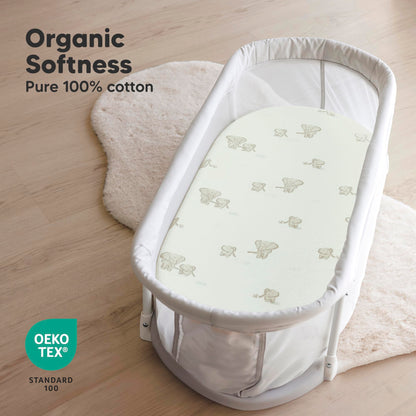 KeaBabies Organic Bassinet Sheets 2-Pack