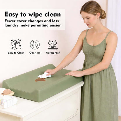 Lunapuer Waterproof Vegan Leather Changing Pad Cover
