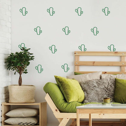 Pulse Vinyl Cactus Wall Art Decal Set, 20 Pieces (photo 2)