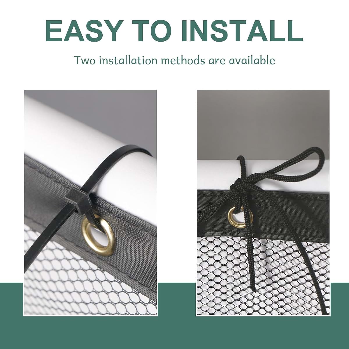 Bebono Banister Guard Safety Net For Balcony Railing, 15 x 3 Ft, Black