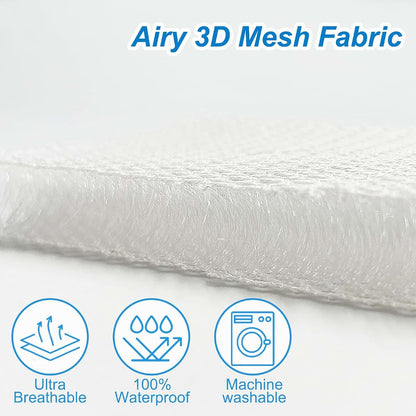 Esme L&H Breathable Crib Mattress Protector, 3D Mesh Waterproof Cover (photo 4)