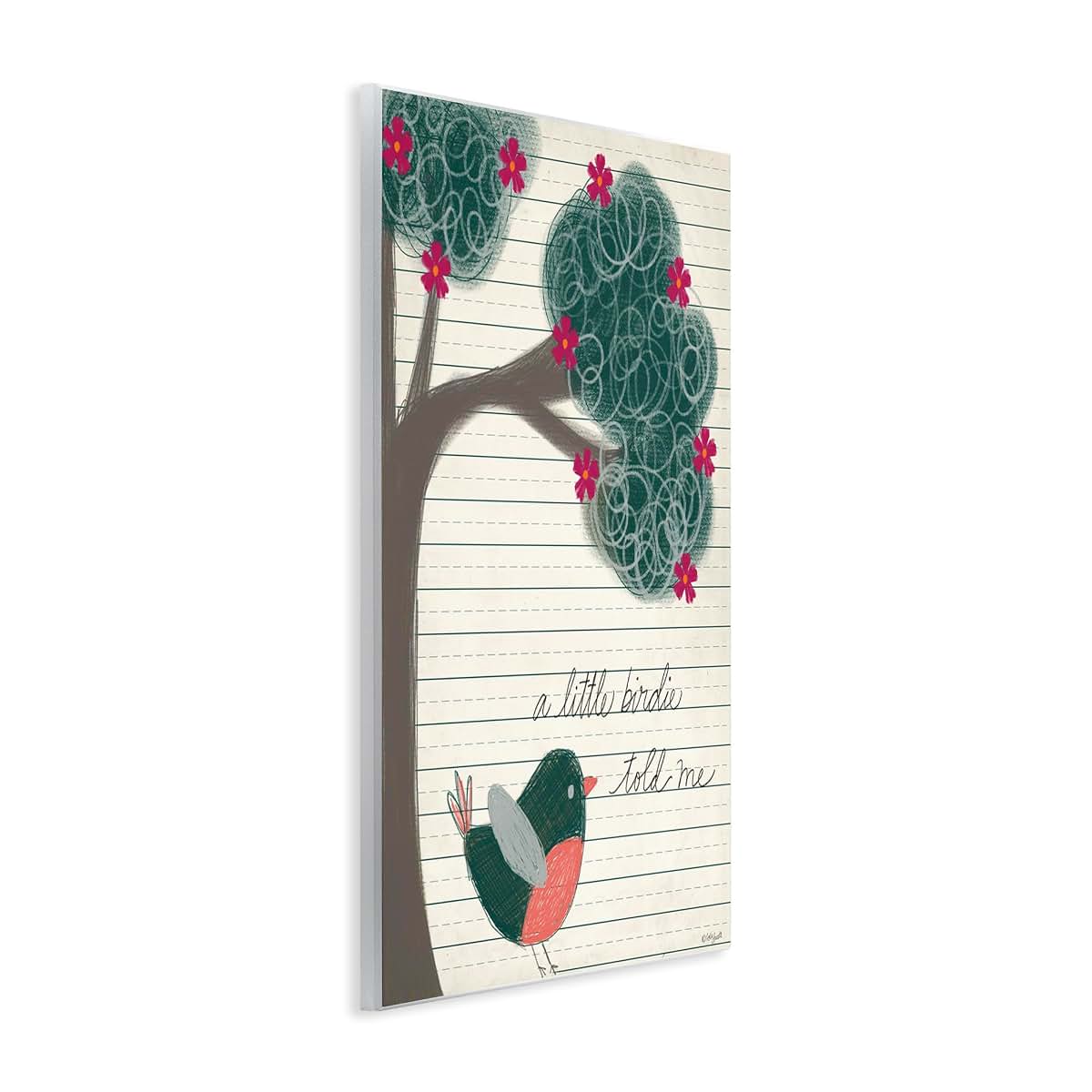 Stupell Industries A Little Birdie Told Me Bird and Tree Wall Art